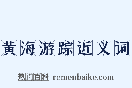 黄海游踪近义词是什么意思的图片